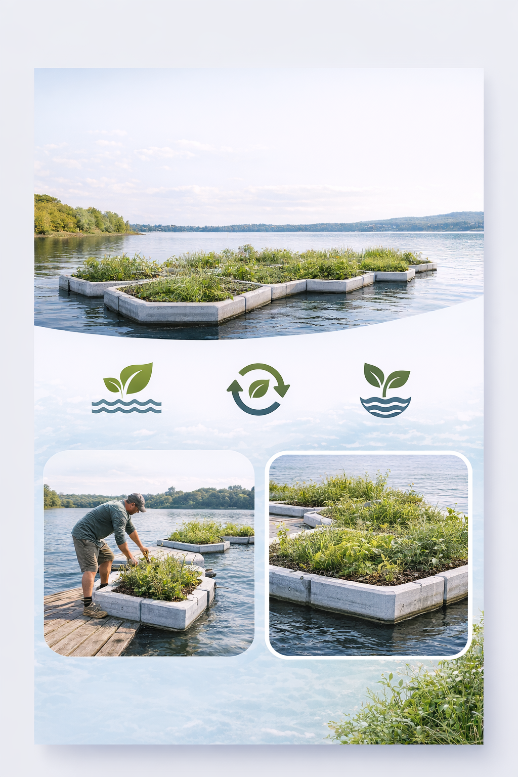 Îlot flottant sur mesure